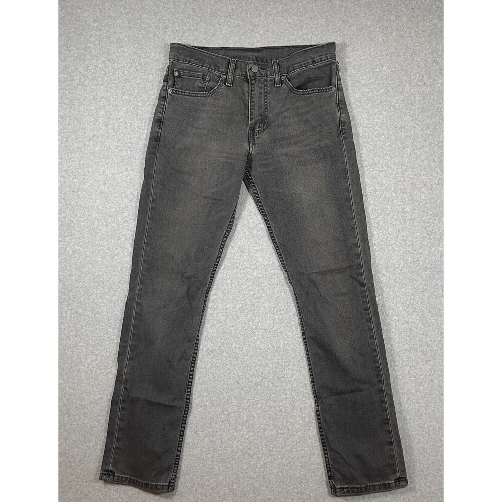 Levis 511 Jeans Mens (30x30)Black Slim Fit Low Rise Dark Wash Denim Stretch